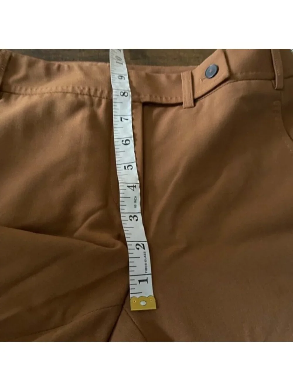Gerard Darel Paris women’s golden brown mid rise wool blend pant size FR 36 US 4